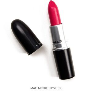 MAC Moxie is a slightly cool-toned, dark fuchsia with a matte finish.